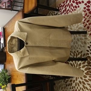 Mens leather jacket, tan size 46 ,vertical brand.